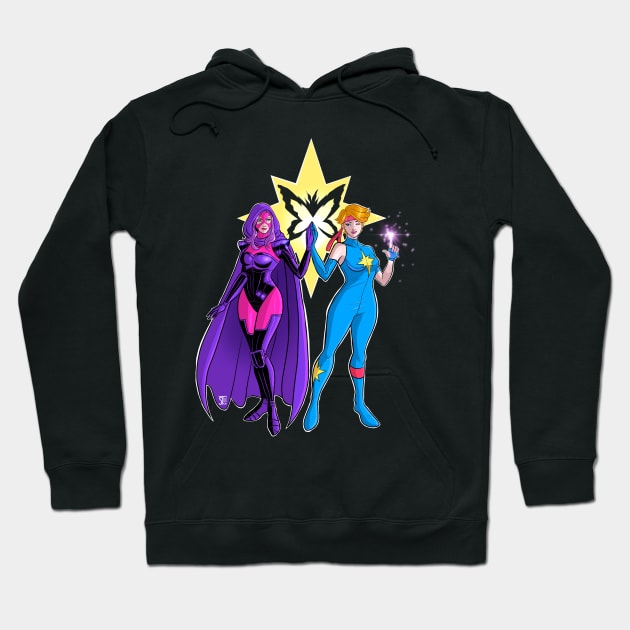 Psylocke And Dazzler BFF’s Hoodie by sergetowers80